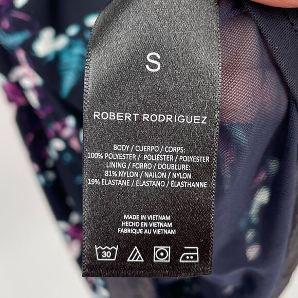 Robert Rodriguez Raven Floral VNeck Faux Wrap Midi A Line Dress - Picture 6 of 6